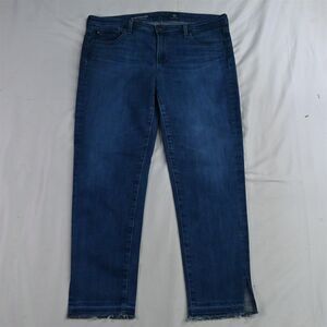 AG Adriano Goldschmied 31 Stevie Mid Rise Capri Raw Hem Light Womens‎ Jeans